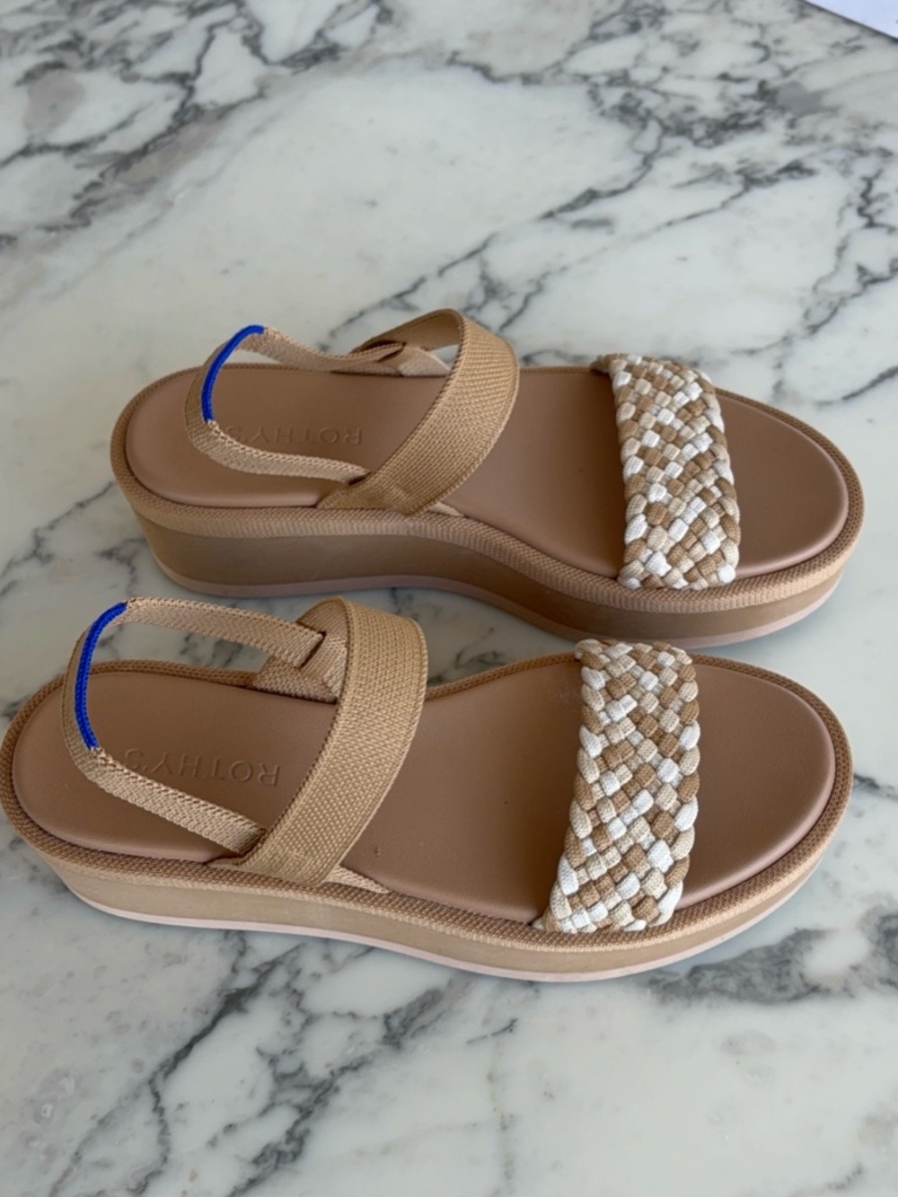 Rothy’s lightweight wedge sandals sz 7.5 - Picture 2 of 8